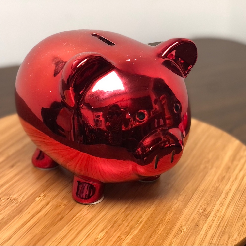 Target Red Sculpture Piggy Bank Art
